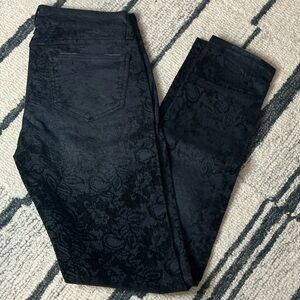 Closed Black Floral Skinny Jeans